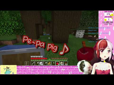 Emmy Meadows VTuber - Emmy sings Peppa Pig in Minecraft