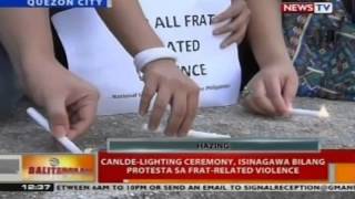 Candle-lighting ceremony, isinagawa bilang protesta sa Frat-related Violence