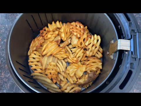 Air Fryer Waffle Fries - How To Cook Frozen Waffle Cut Fries In The Air Fryer - So Crispy!