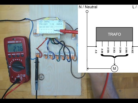 230 Volt Stufentrafo für Lüftungsanlagen, Funktion, Aufbau und Anschluss