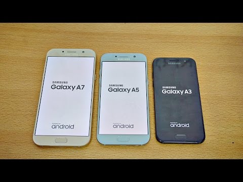 Samsung Galaxy A7 vs A5 vs A3 (2017) - Speed Test! (4K)