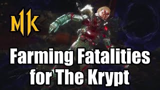 MORTAL KOMBAT 11 Farming Fatalities for The Krypt Easy Way | Heads for Warrior Shrine (MK11)