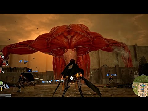 Colossal Titan & Armored Titan Final Boss Fight - Attack On Titan 2 Game (4K60fps)