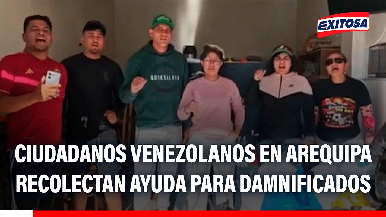 🔴🔵 Ciudadanos venezolanos en Arequipa recolectan ayuda para afectados por terremotos