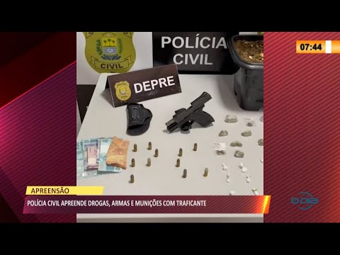 Polícia Civil apreende drogas, armas e munições com traficante 05 08 2021