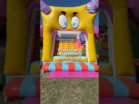 The world’s largest bounce house is coming to Portland, and we got a sneak preview