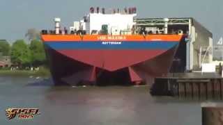 Awesome big ship launches