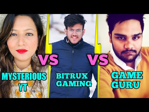 Mysterious yt vs Bitrux gaming vs Game guru hot fight | Mysterious yt vs game guru | pubg emulator