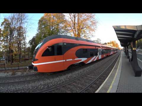 Electric train to Paldiski in Nõmme station, Tallinn, Estonia