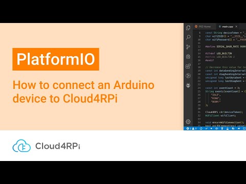 How to connect an Arduino device to Cloud4RPi (IoT control panel) using PlatformIO