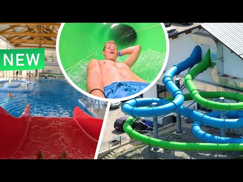 ALL Indoor Waterslides at AQUApark Lipany in Slovakia [NEW] Onride POV