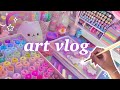 Aesthetic Art Vlog Productive Drawing Clay Organising Sketchbook Pages More
