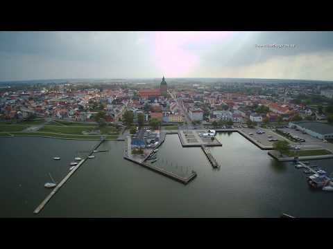 Stadtansicht Ribnitz von Hafen aus gefilmt 4K