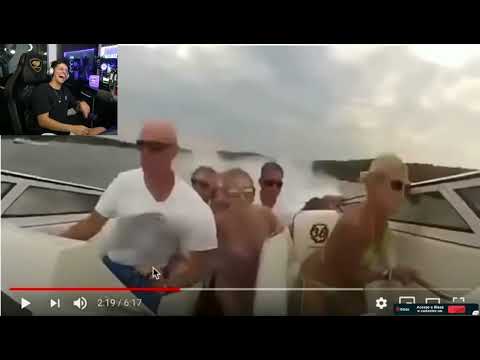 CORINGA REAGINDO AO ACIDENTE DA LANCHA!! TENTE NAO RIR