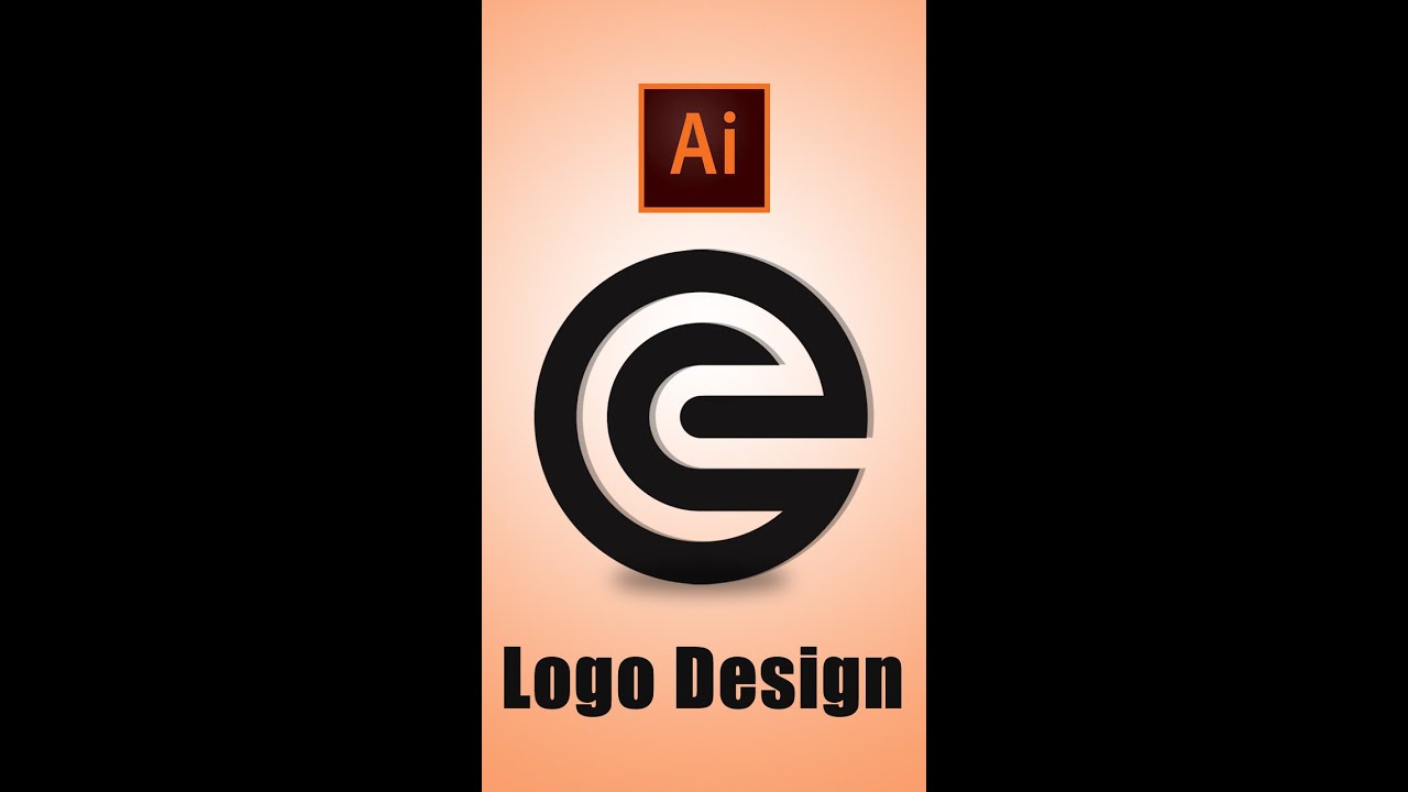 Alphabetical [C] Monogram Logo Design in Illustrator CC | Simple C Letter Logo eGenstudio #shorts