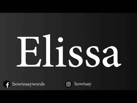 How To Pronounce Elissa إليسا