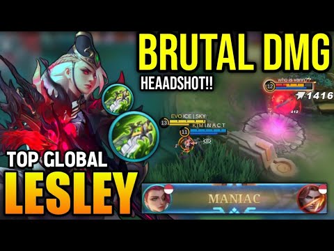 LESLEY BEST BUILD 2023 | TOP GLOBAL LESLEY GAMEPLAY | MOBILE LEGENDS