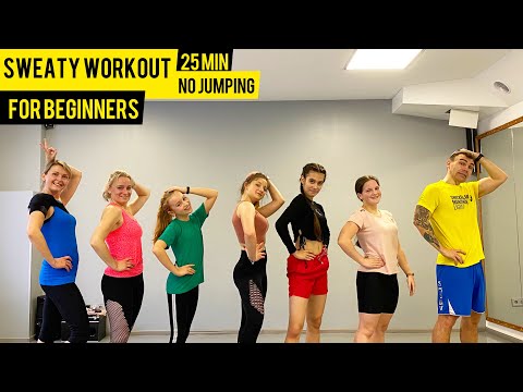 25 MIN SUPER SWEATY HIIT Workout - ALL STANDING - No Repeat | No jumping | Home Workout