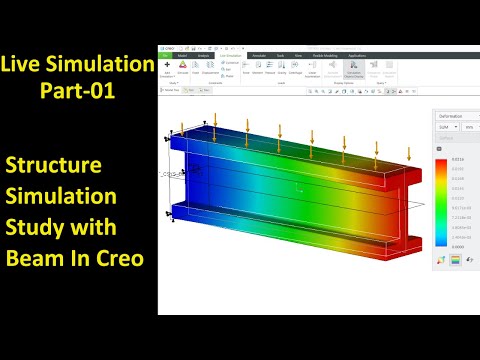 #01 Creo Live Simulation- Structure Simulation Study with Beam