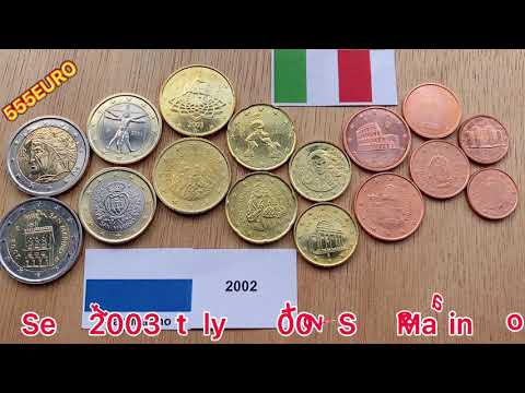 50 20 10 5 2 1 euro cent 2002 2003 Italy San Marino EuroSet
