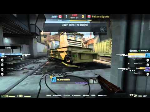 The bomb got stuck under the train in Follow eSports vs. 3sUP