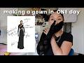 Making an entire GOWN from start to finish in less than 7 HOURS (Patterning, Prototyping & Sewing)