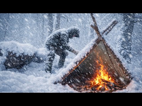 Can I Survive Alone in a -18° Heavy snowstorm? 3-Day Winter Camping Challenge!