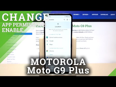 Application Settings in MOTOROLA Moto G9 Plus - Apps Permissions