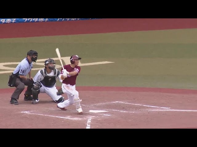 【5回表】2者連続の3ベース!! イーグルス・小深田大翔 リードを3点に広げる一打!! 2022年7月3日 千葉ロッテマリーンズ 対 東北楽天ゴールデンイーグルス