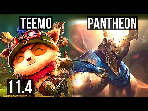 TEEMO vs PANTHEON (MID) | 1700+ games, 1.7M mastery | KR Diamond | v11.4
