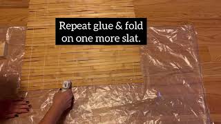 Shorten bamboo blind and make valance