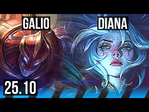 GALIO vs DIANA (MID) | 6/4/18 | KR Diamond | 25.10