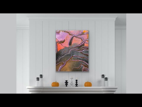 #33 Dystopian Sunset - Flip cup No Silicone | Acrylic Pour Painting | Abstract | Fluid Painting