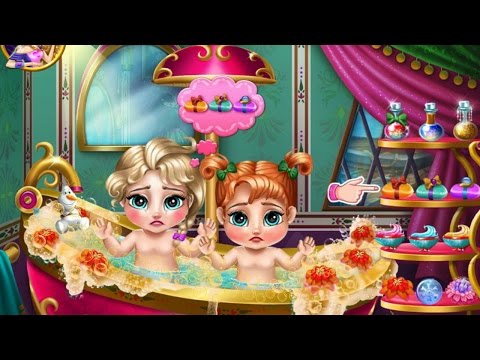 Frozen Baby Bath Movie Game-Baby Princess Elsa and Anna Bath Time New Gameplay for Little Kids
