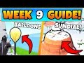 Fortnite WEEK 9 CHALLENGES! - Golden Balloons Locations, & Sundial (Battle Royale Season 7 Guide)