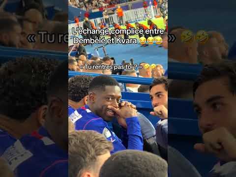 le Sourire d'ousmane 😅😅 #kvaratskhelia #dembele #psg #championsleague #ligue1