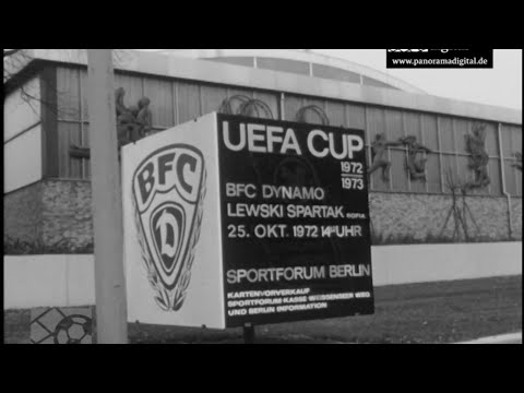 Der BFC Dynamo vor dem UEFA-Cup-Spiel gegen Lewski Spartak Sofia im Oktober 1972