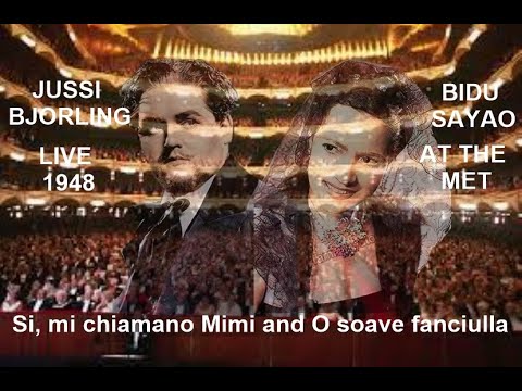 Jussi Bjorling  and Bidu Sayao : Live at the Metropolitan Opera House 25th Dec 1948 : Two arias