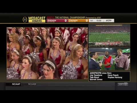 2015 CFP National Championship (Homers Megacast) - #2 Alabama vs. #1 Clemson (HD)