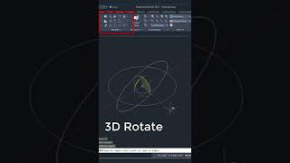 3D ROTATE AUTOCAD #shorts