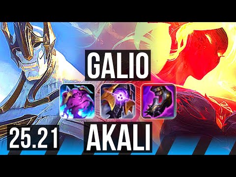 GALIO vs AKALI (MID) | 43k DMG, Godlike | EUW Master | 25.21