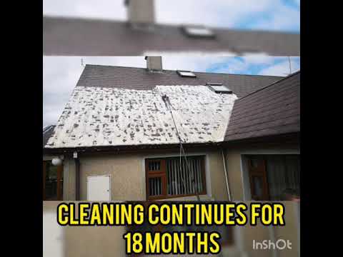 Roof Cleaning via Soft Washing- Algoclear biocide treatment