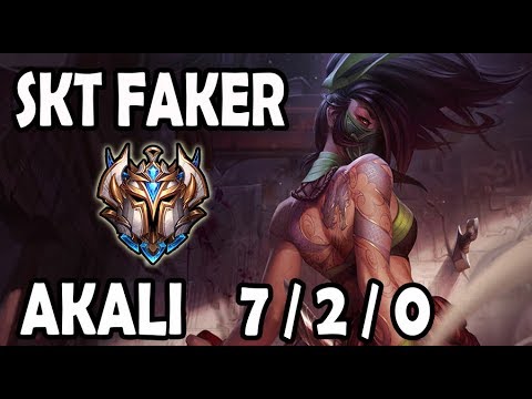SKT Faker AKALI vs ZED | Ranked Challenger Korea