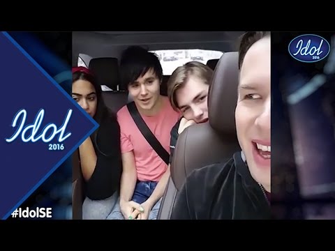 Oskar Häggström avslöjar sin plan B i Idol-bilen om han åker ut ur Idol 2016