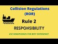 ROR Rule 2 NSA Marine Collision Regulations #ROR