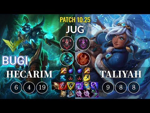 V3 Bugi Hecarim vs Taliyah Jungle - KR Patch 10.25