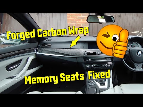 Salvage BMW F10 M5 passenger seat memory enabled ESYS and ISTA, plus forged carbon wrap.