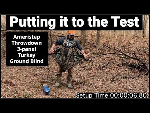 #129 Ameristep Throwdown Turkey Ground Blind First Time Setup & Take Down Review