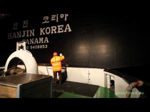 Unterwegs mit dem Hafenschlepper Bugsier 5 - Hanjin Korea zum Eurogate