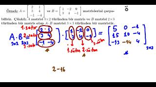 LİNEER CEBİR ÖRNEK KONU ANLATIM VİDEOSU MATRİSLER (Osman Palancı ile 2021 Uzaktan Eğitim Programı)